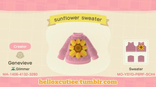 1595851698 217 ACNH QR Adorable sunflower sweater in two color variants enjoy