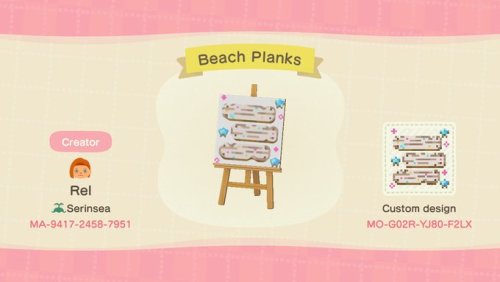 1596975746 993 ACNL QR Codes acnhcustomdesigns beach planks and starfish designed by