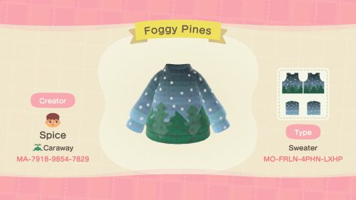 1602425870 886 ACNH QR Codes qr closet“foggy pines” sweater