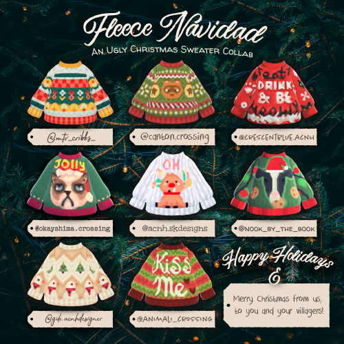 ACNH QR Codes happyhappydesignsFleece Navidad An Ugly Christmas Sweater