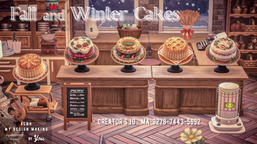 ACNH QR Codes qr closet fall amp winter cakes