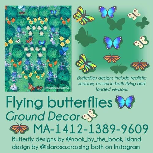 ACNH QR Codes qr closet flying butterflies