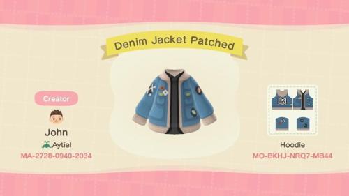 ACNH QR Codes qr closetdenim jacket w patches