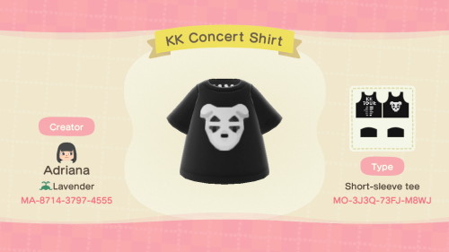 ACNH QR Codes rainyfrogs I wanted a concert shirt to