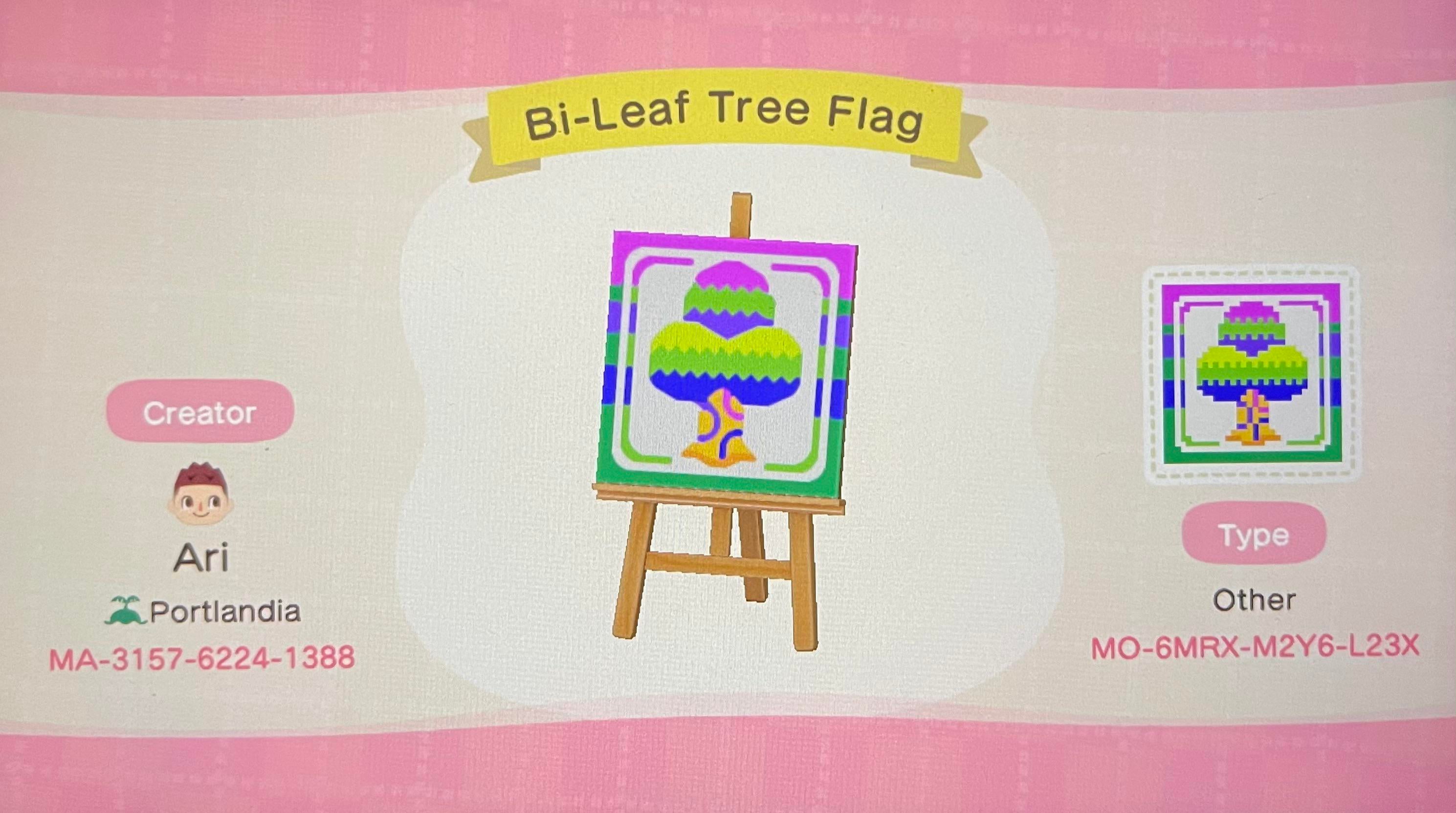 Animal Crossing Bi flag for pride month