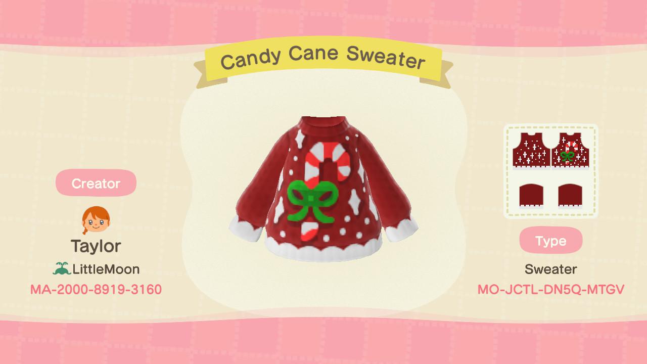 Animal Crossing Candy Cane Sweater