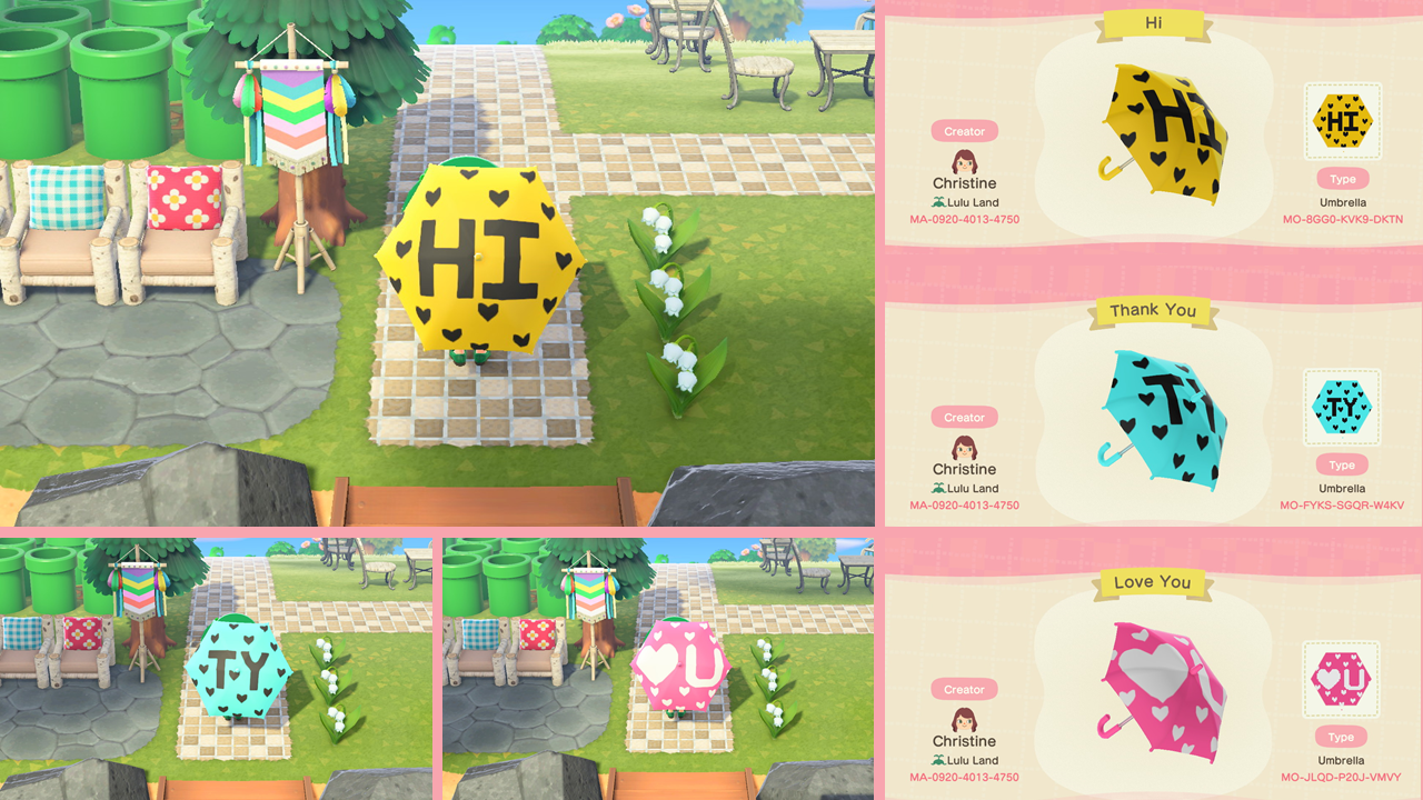 Animal Crossing Conversation umbrellas
