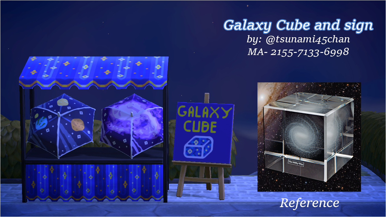 Animal Crossing Galaxy Cube amp sign