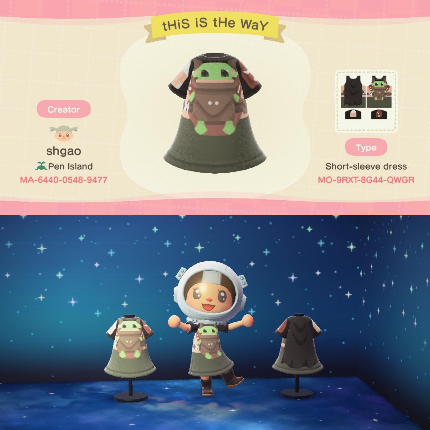 Animal Crossing Happy Mandalorian Day Sharing my previous dress design