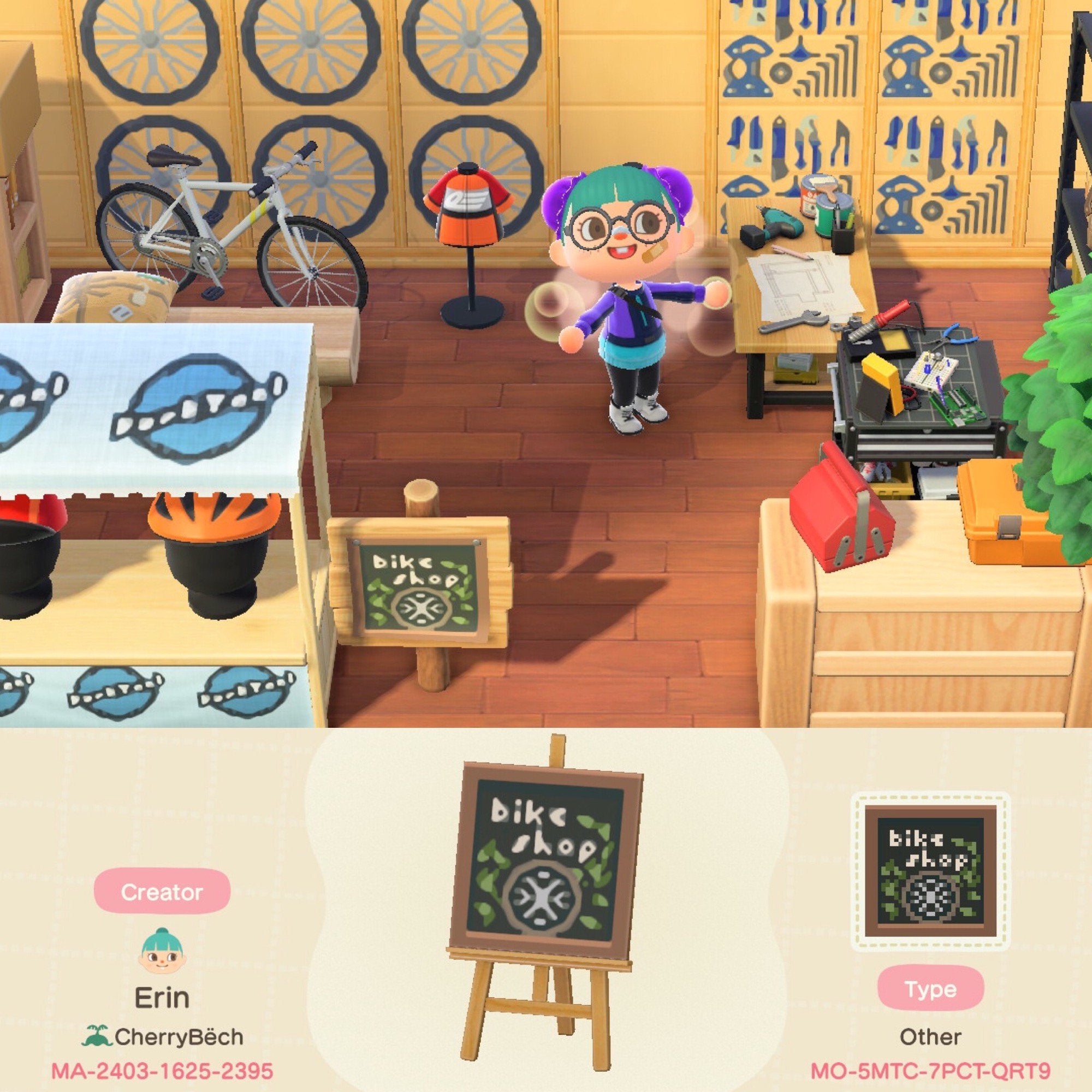 Animal Crossing I made a little bike shop Tool and