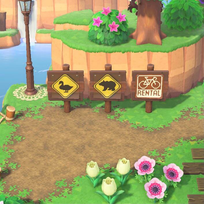 Animal Crossing Im struggling trying to make these signs less