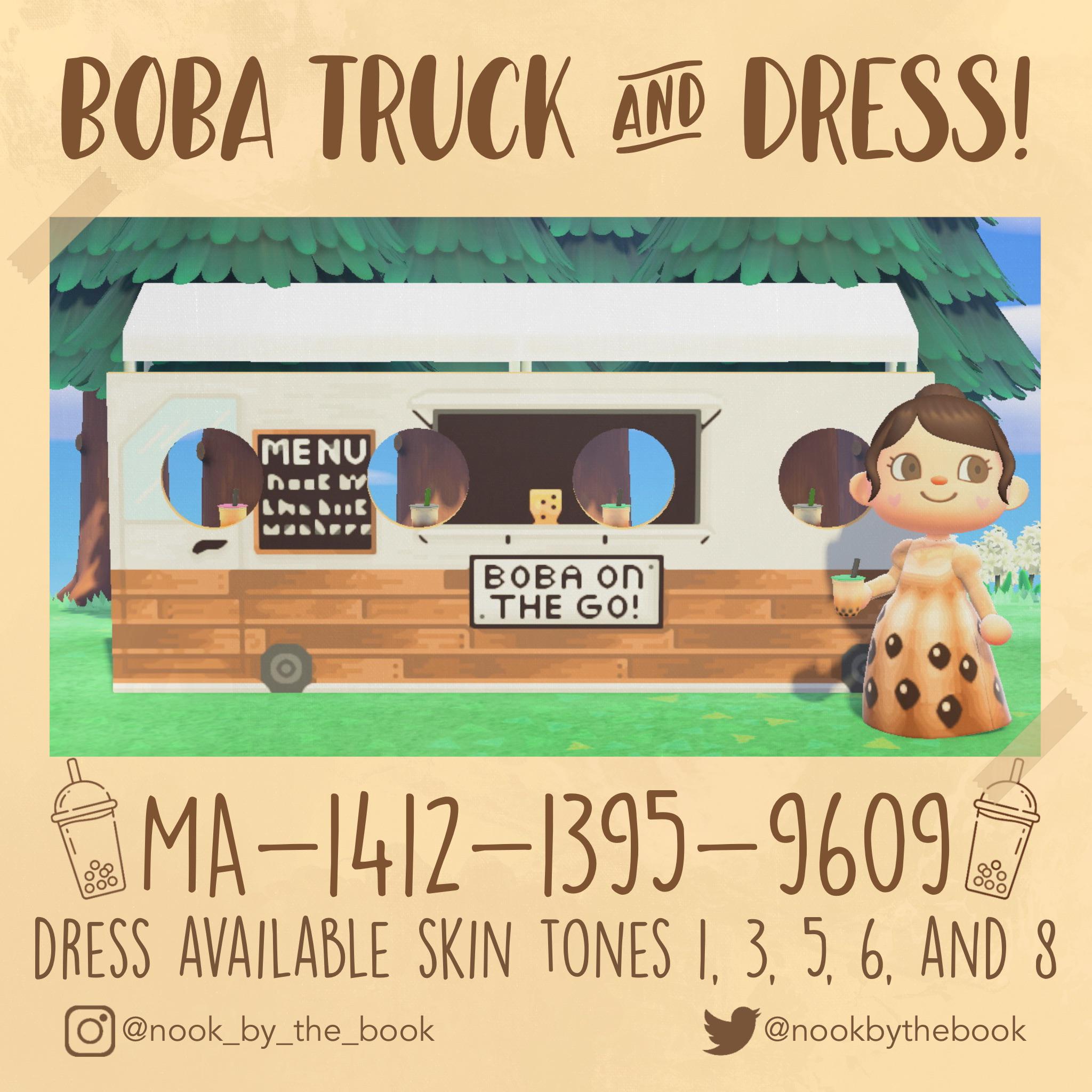 Animal Crossing Made some boba designs for the new update