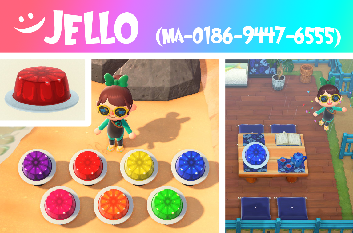 Animal Crossing Made some jello in assorted colours Use it