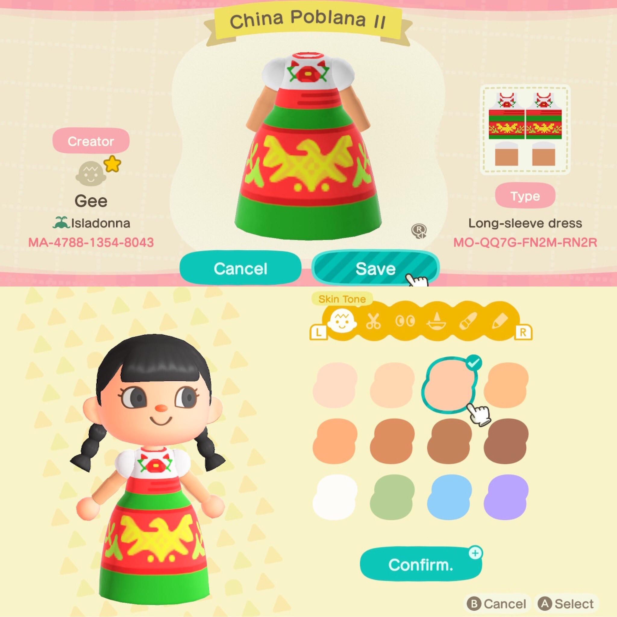 Animal Crossing Mexican Dress series China Poblana II