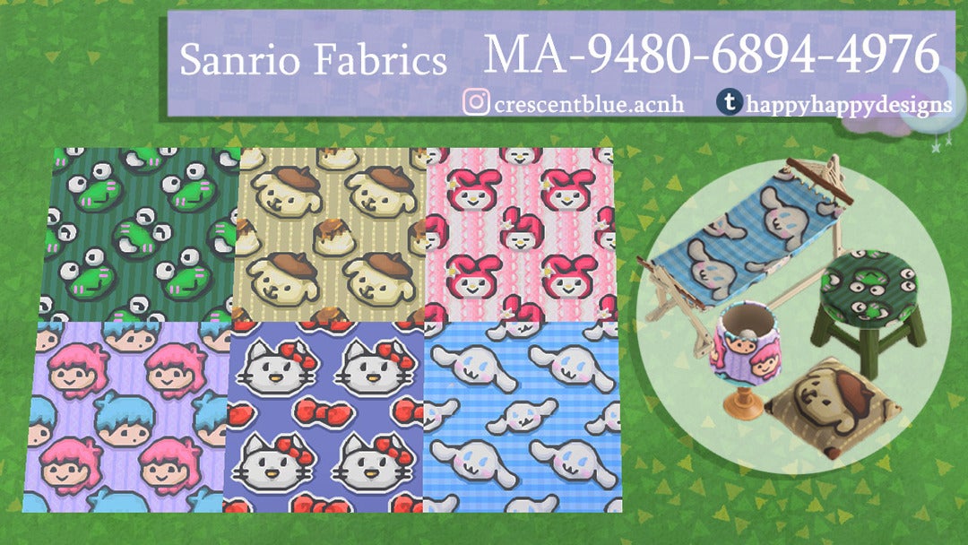 Animal Crossing My collection of repeating Sanrio tiles made to
