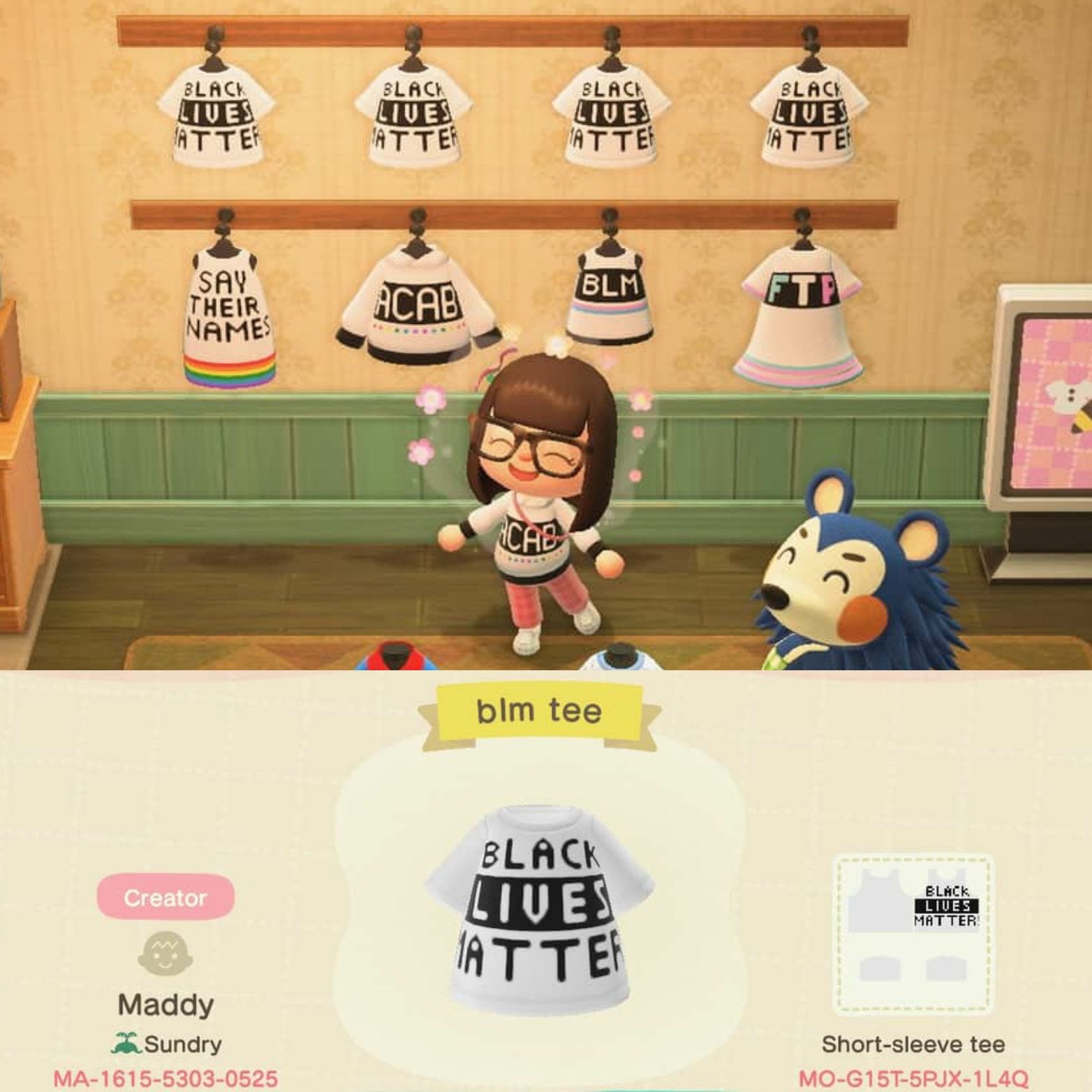 Animal Crossing My first attempts at custom design BLM