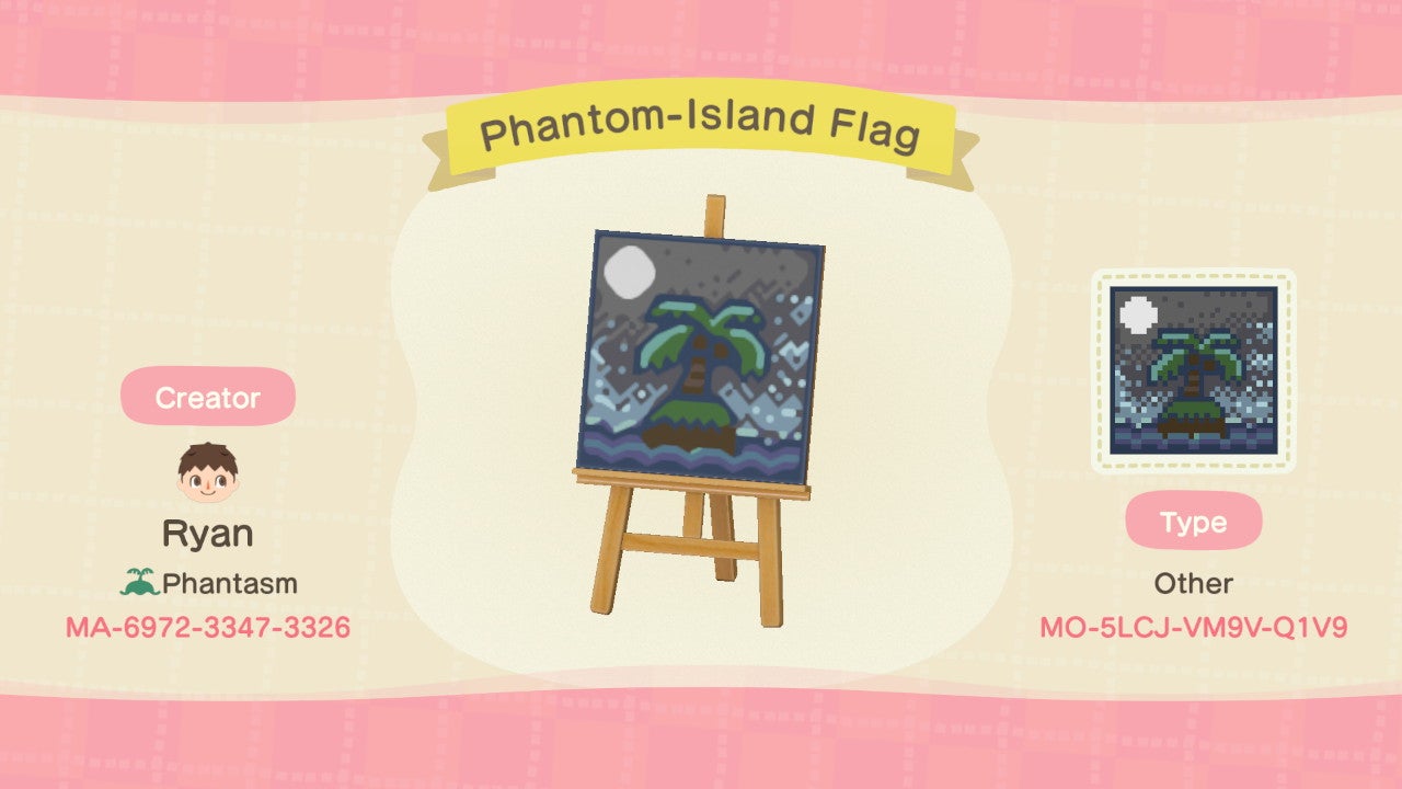 Animal Crossing Phantom Island Flag