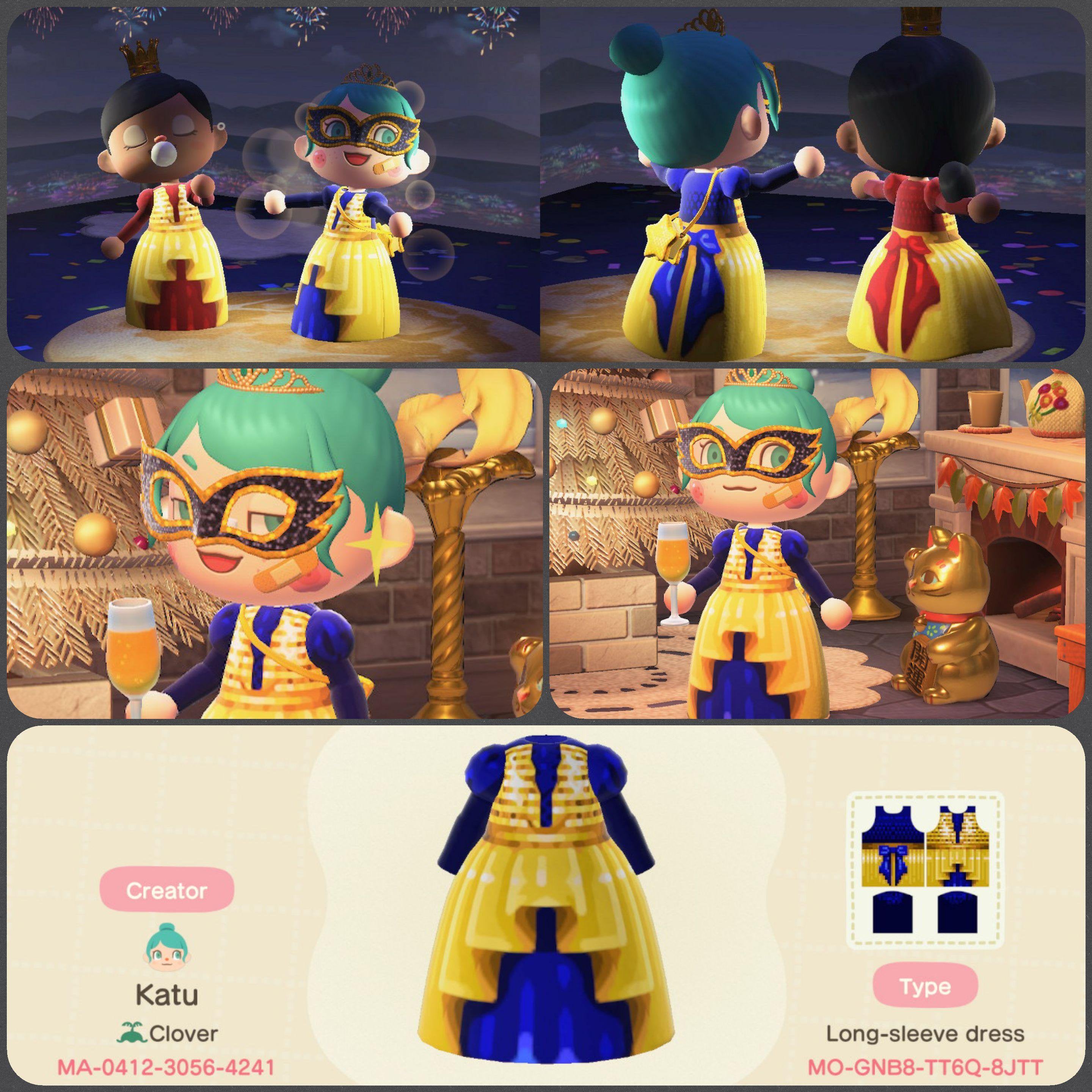 Animal Crossing Sequin top party gown for New Years Grid included