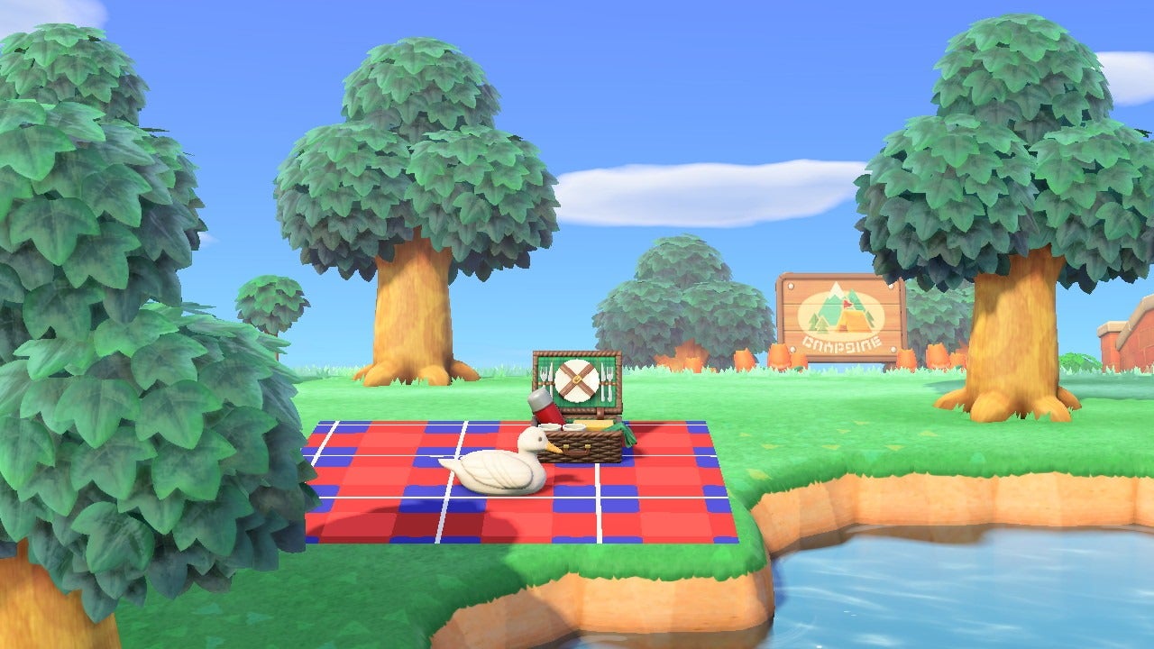 Animal Crossing Untitled Goose Game picnic blanket code in comments