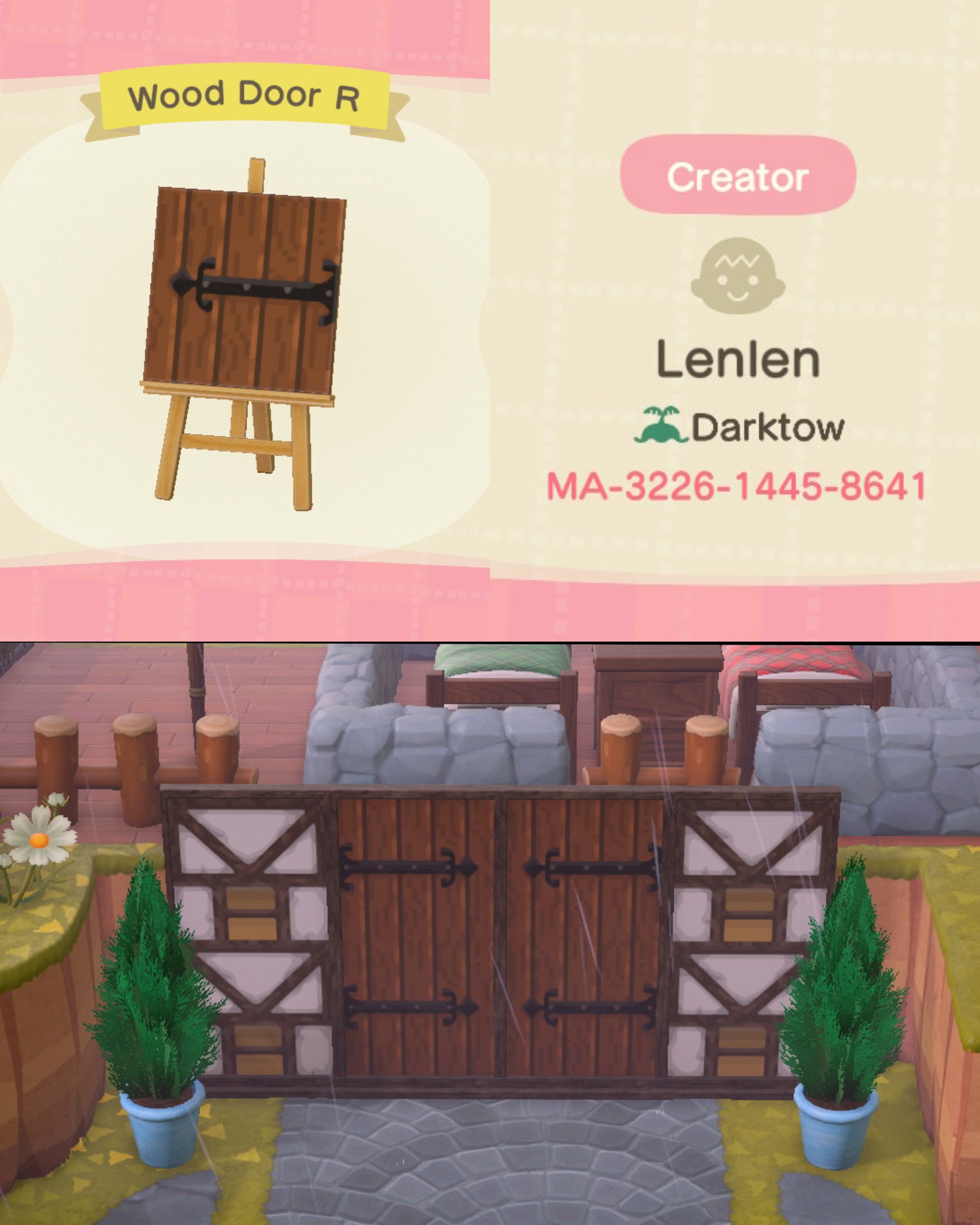 Animal Crossing Updated my popular wooden door design and added